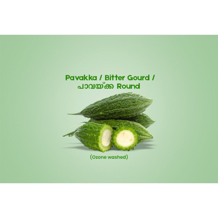 Chopped Pavakka / Bitter Gourd / Round Cut - 250gm Pack ( Ozone Washed)